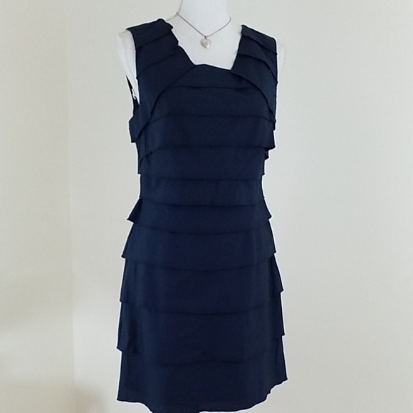 Max and Cleo~Sz 8~Navy Blue Ruffle Dress NWT. - Picture 9 of 11